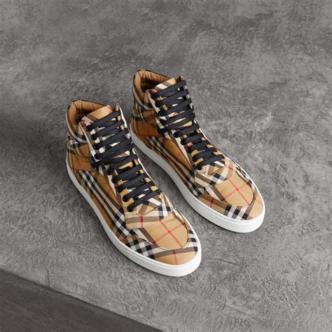 burberry vintage check sneakers men's